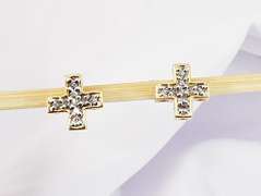 Cute Diamond Kisses Earrings in 10K Yellow Gold