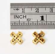 Cute Diamond Kisses Earrings in 10K Yellow Gold