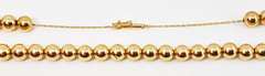 Fashionable Gold Bead Necklace in 14K