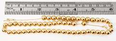 Fashionable Gold Bead Necklace in 14K