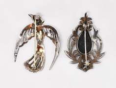 Vintage Pair of Marcasite Broaches in .925 Silver