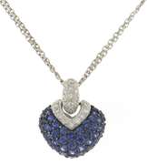 Charming White Gold Sapphire & Diamond Necklace