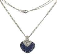 Charming White Gold Sapphire & Diamond Necklace