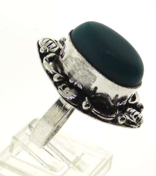 Silver tone Gemstone Ring