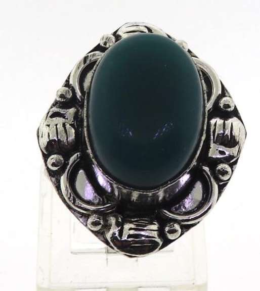 Silver tone Gemstone Ring