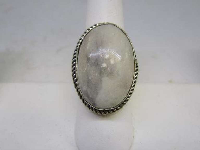 Silver tone Gemstone Ring