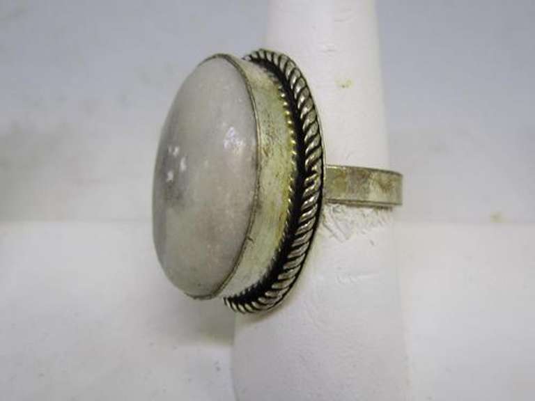 Silver tone Gemstone Ring