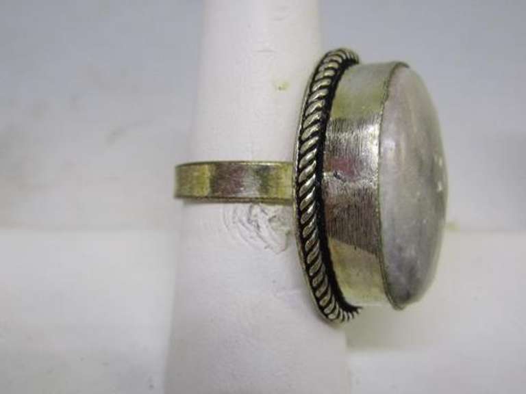 Silver tone Gemstone Ring