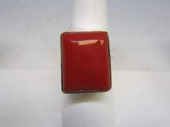 silver tone color stone ring