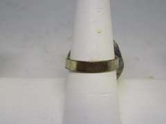 silver tone color stone ring