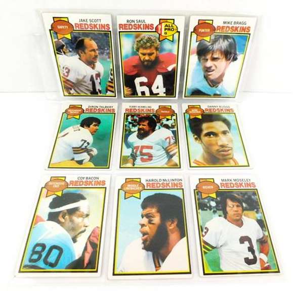 9 Washington Redskins 1979 Football Cards