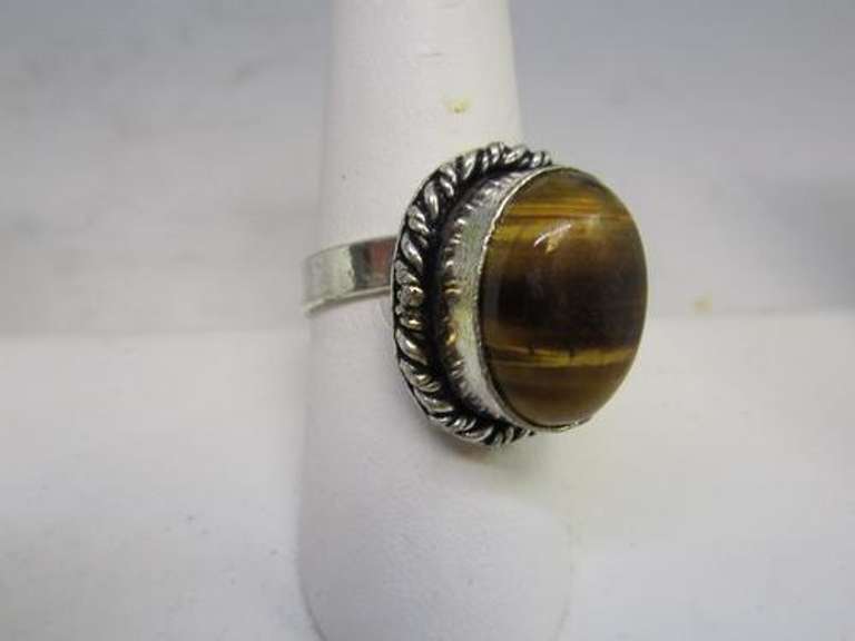 Silver tone Gemstone Ring