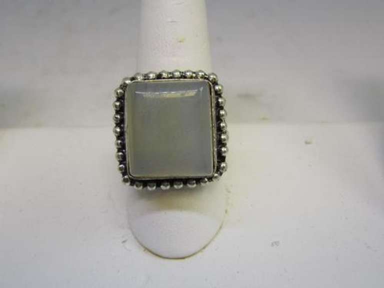 Quartz Silver-tone Color Stone Ring