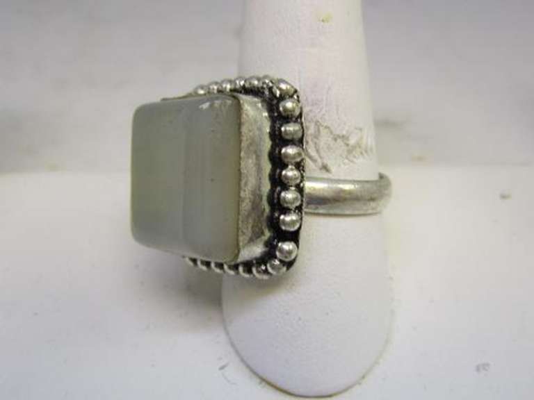Quartz Silver-tone Color Stone Ring