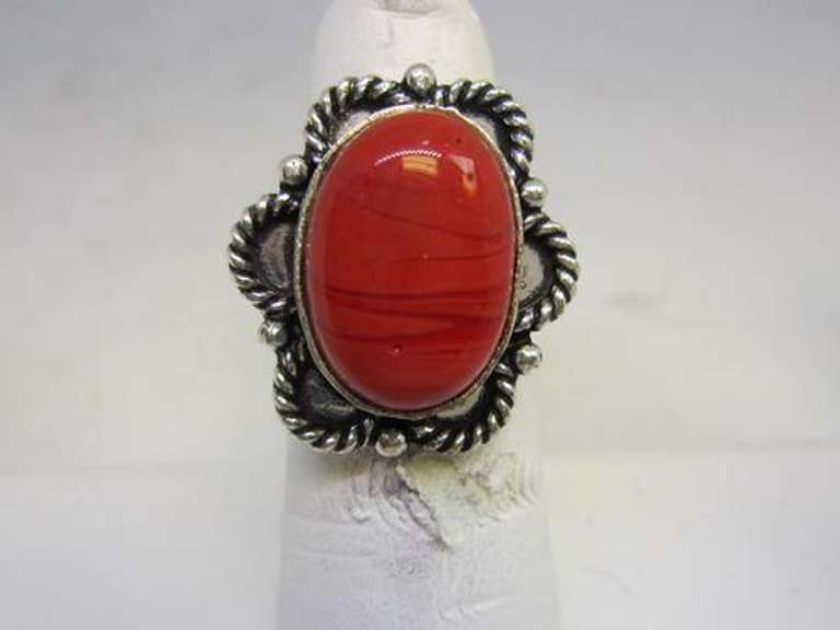 Silver tone Gemstone Ring