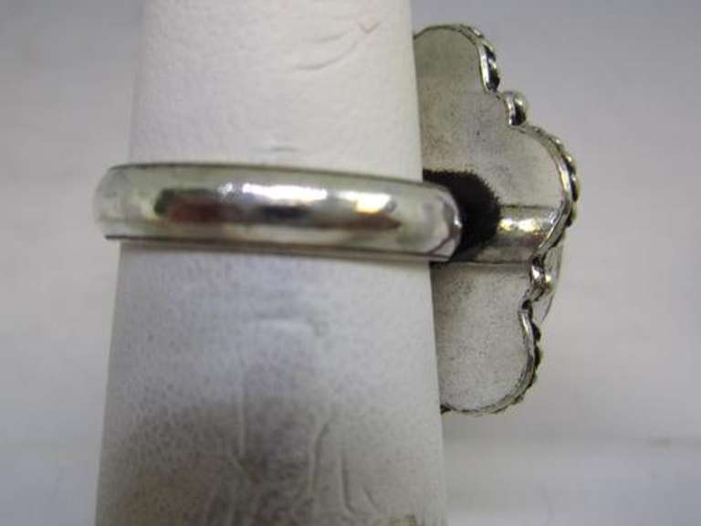 Silver tone Gemstone Ring