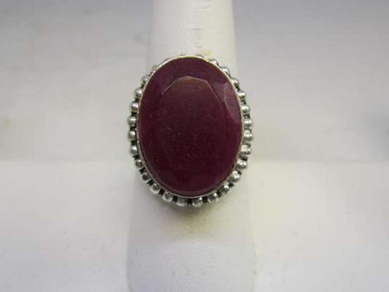 Silver tone Gemstone Ring