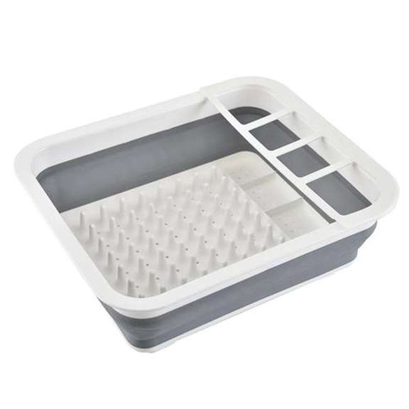 Foldable Dish Drain Rack Kitchen Desktop Storage Shelf