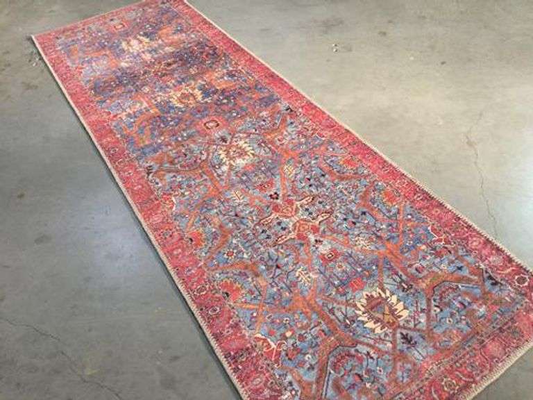 Vintage Reproduction Medallion Design 8ft Runner