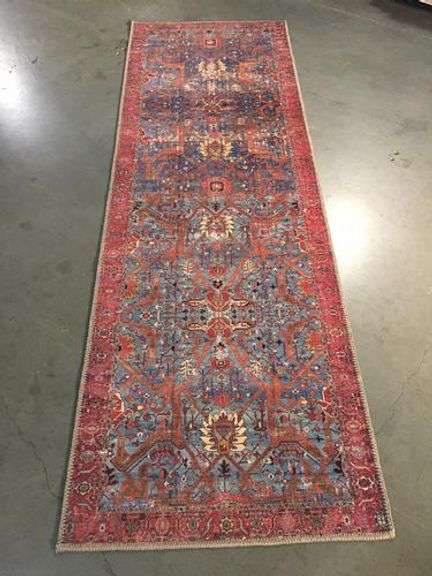 Vintage Reproduction Medallion Design 8ft Runner