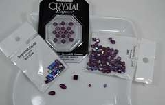 Lot of 183 Ct Amethyst Swarovski Crystal Beads