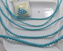 Lot of Assorted Turquoise Swarovski Crystal Beads