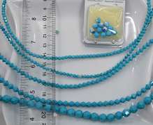 Lot of Assorted Turquoise Swarovski Crystal Beads
