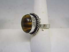 Silver tone Gemstone Ring