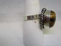 Silver tone Gemstone Ring
