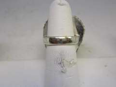 silver tone color stone ring