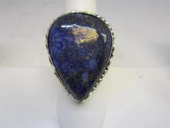 silver tone color stone ring