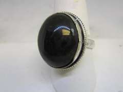 silver tone color stone ring