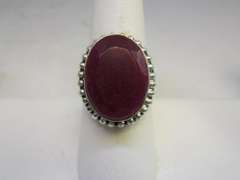 Silver tone Gemstone Ring