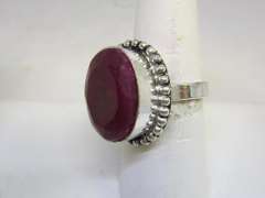 Silver tone Gemstone Ring