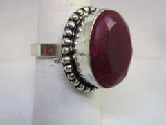 Silver tone Gemstone Ring