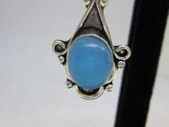 silver tone color stone earrings