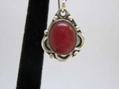 silver tone color stone earrings