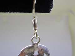 silver tone color stone earrings