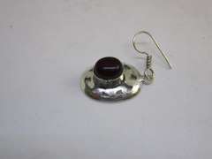 silver tone color stone earrings