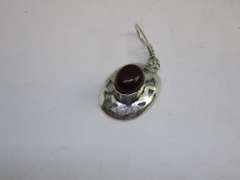 silver tone color stone earrings