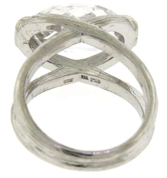 Crystal Sterling Silver Ring