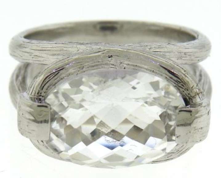 Crystal Sterling Silver Ring