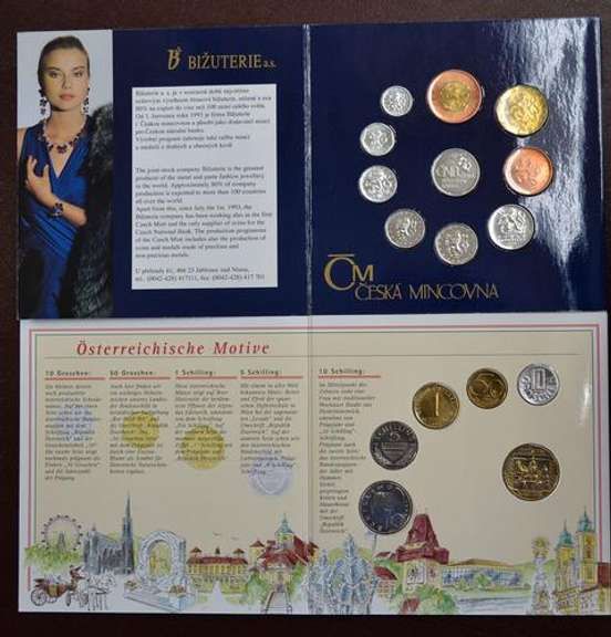 1995 Austria and Czech Mint Sets