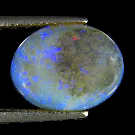 Very rare 2.84ct Lightning Ridge Black Opal