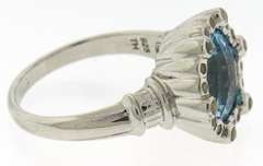 925 Sterling Silver Blue Topaz Cocktail Ring