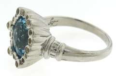 925 Sterling Silver Blue Topaz Cocktail Ring