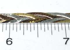 18KT Tri-Color Gold Braided Necklace