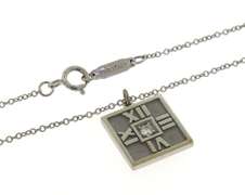 Tiffany & Co 18K Atlas Pendant Necklaced with Diamond