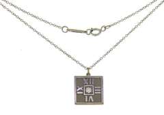 Tiffany & Co 18K Atlas Pendant Necklaced with Diamond