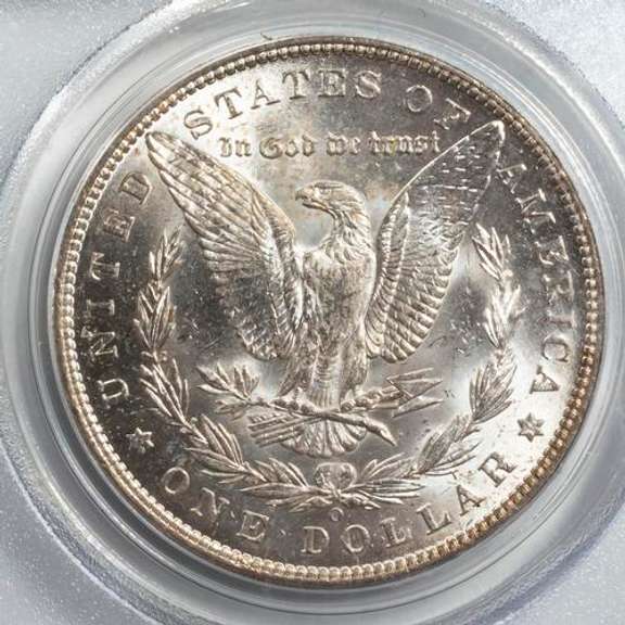 1887 O PCGS MS 63 Morgan In A Rattler Holder